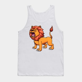 Orange Lion Tank Top